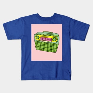 Old Colorful Stylish Retro Music Radios Kids T-Shirt